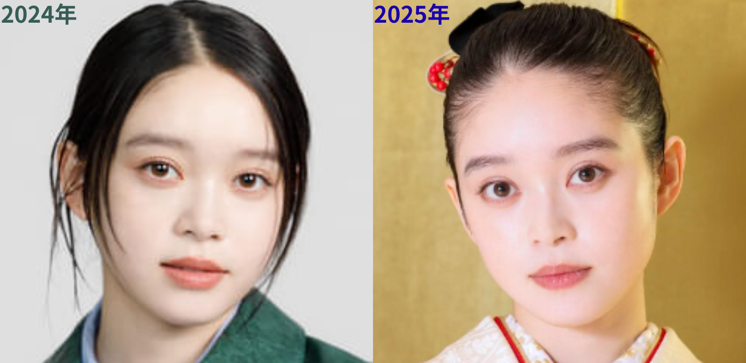 髙石あかり　髙石あかり　整形　整形疑惑　顔変わった　目　クマ　涙袋　二重　口元　鼻筋　鼻　頬　小顔　顎　輪郭　フェイスライン　かわいい　キュート　色気　大人　画像比較　メイク　照明　光　脂肪　矯正　ばけばけ　NHK　連続テレビ小説　ヒロイン　松野トキ